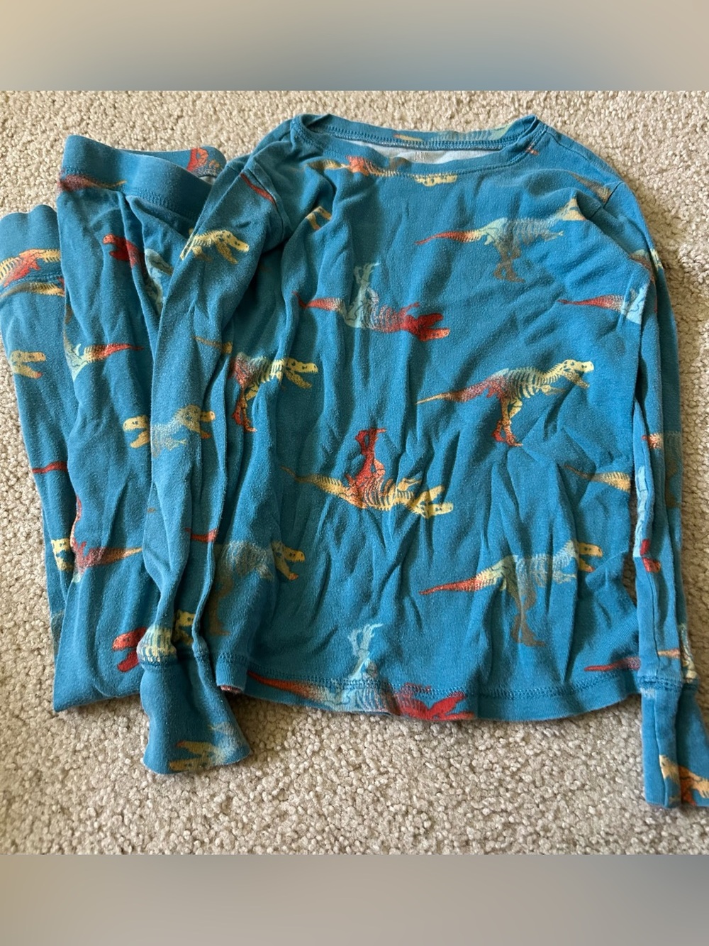 Gap Kids Boys size 10 long Skeleton Dinosaur Pajamas set